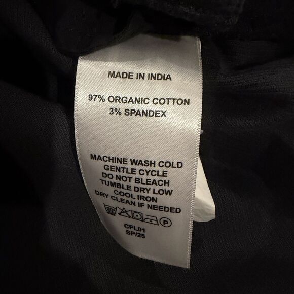 NWT Quince Organic Stretch Corduroy Shirt Jacket Women Medium Black Shacket - Picture 7 of 8